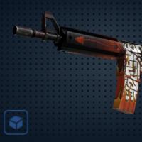 【平台担保 steam平台-CS2装备皮肤交易】M4A4（StatTrak™） | 地狱烈焰 (略有磨损)【自动发货 0秒入库】